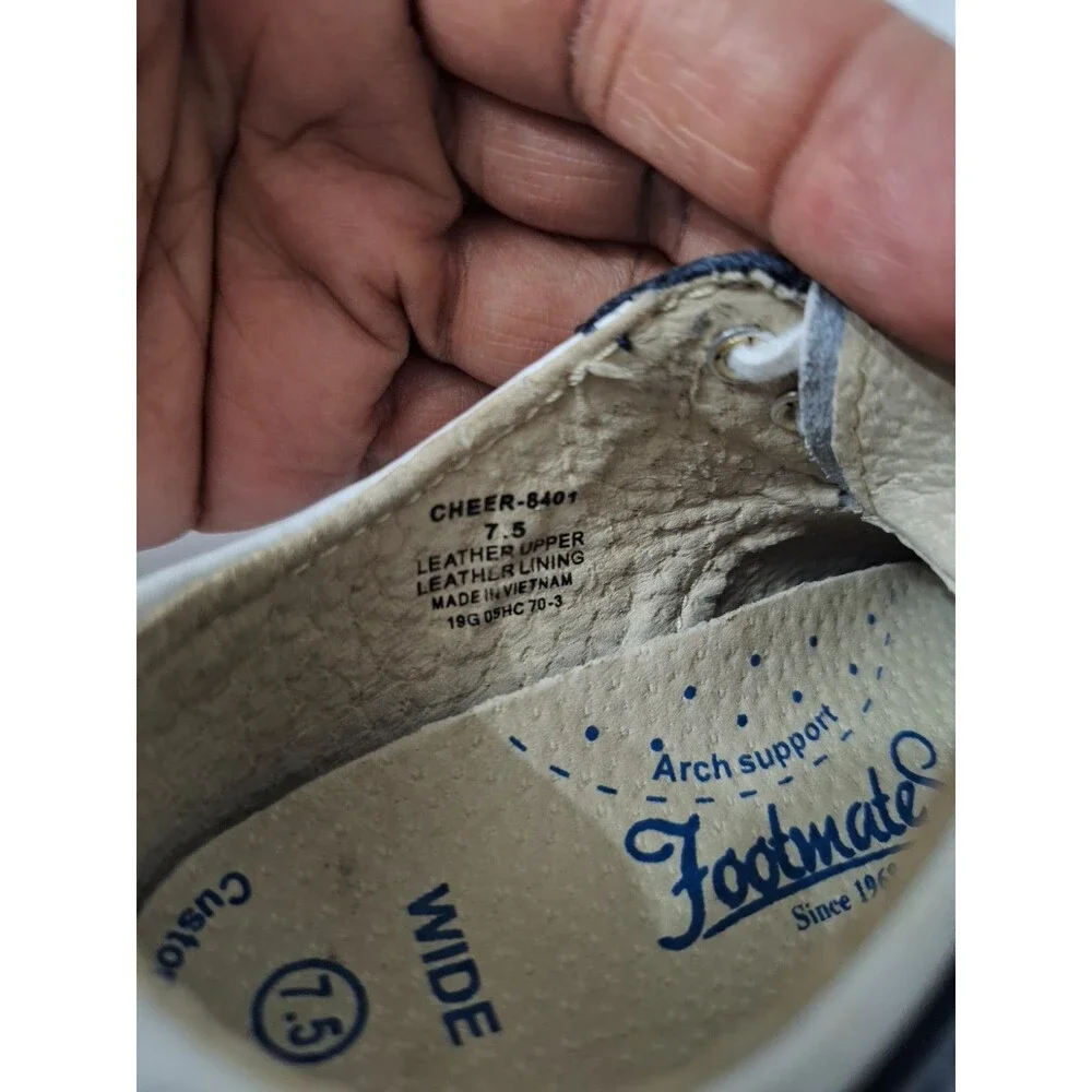 Footmates Cheer Saddle Oxford Size 7.5 Child Black & White Dress School Uniform